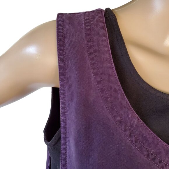 Talbots Y2K Women's XL Purple Jumper Dress Maxi Side Button Pocket Roomy Casual - Picture 9 of 12